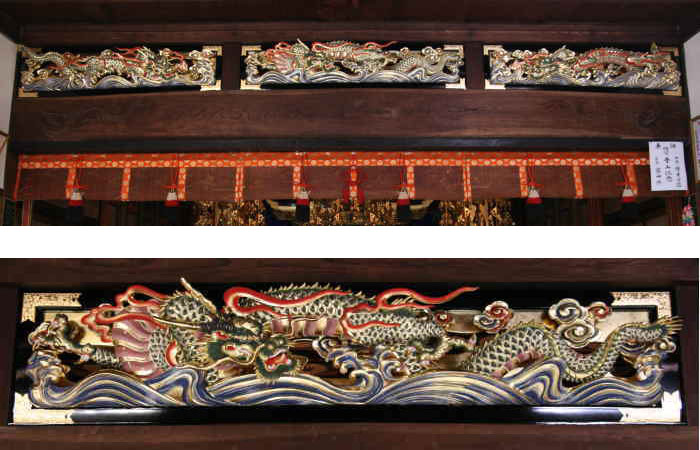 増井芳信氏 蔭山渉氏 本堂欄間を奉納